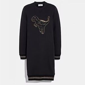 Coach Black Sweatshirt with Dinosaur Design